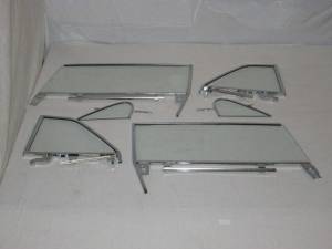 1963-1964 Cadillac Convertible Assembled Side Glass Set SSA-CAD-63-64-CV-EX