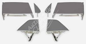 1961 Buick / Chevrolet (61-62) / Oldsmobile / Pontiac 2 Door Hardtop Assembled Side Glass Set SSA-6162CV2B-BUB-EX