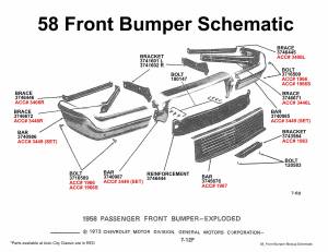 Auto City Classic - 1958 Chevrolet Passenger Cars Front Bumper Kit 58-3449 - Image 2