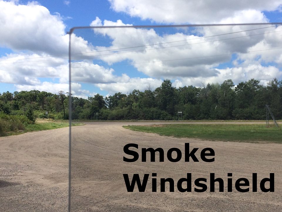 Smoke tinted windshield