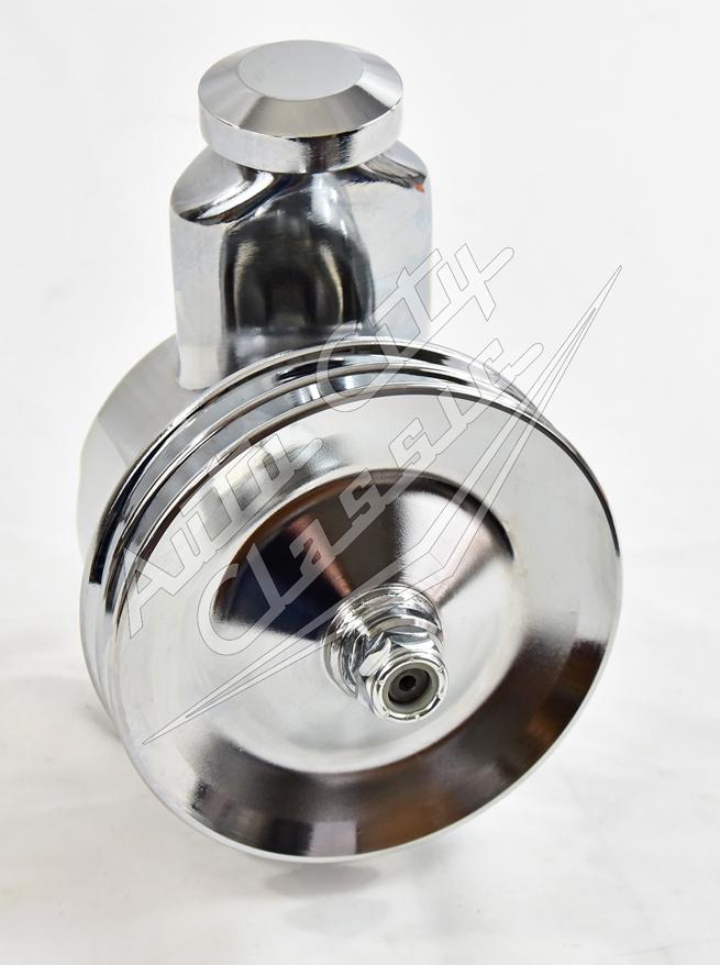 1955-57 Chevy Chrome Power Steering Pump 500 or 605 series CPSP