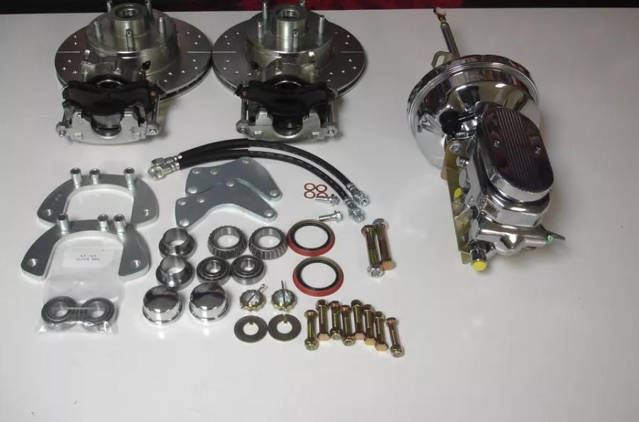 1961-1964 Ford Thunderbird Complete Front Disc Brake Conversion Kit- Chrome