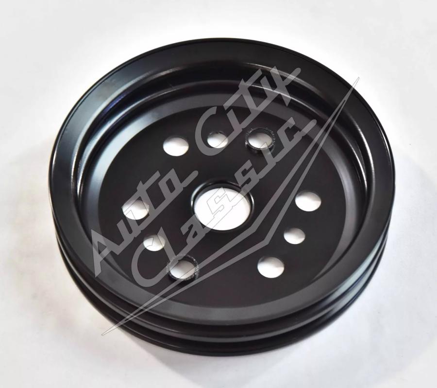 1958-1964 Chevrolet Passenger Cars Black Power Steering Dual Crankshaft Pulley PSP-PUL-58-64-CVY-DUAL