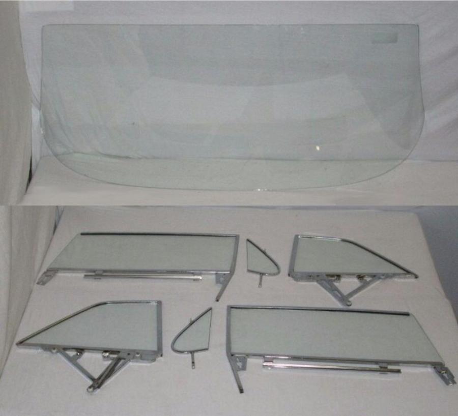 1961-1962 Cadillac Convertible Complete Glass Package with Assembled Side Set CG-CAD-61-62-CV-SSA