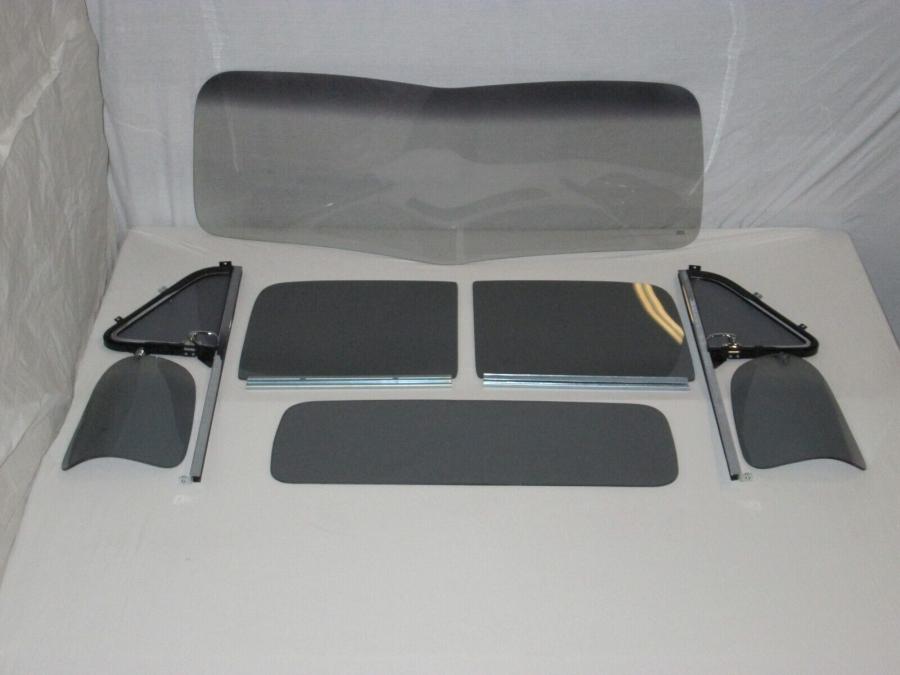 1951-1953 Chevrolet / GMC Pickup Complete Glass Package VBend Windshield and Assembled Side Glass Set CG-CVY-51-53-PU-SSAP-VB