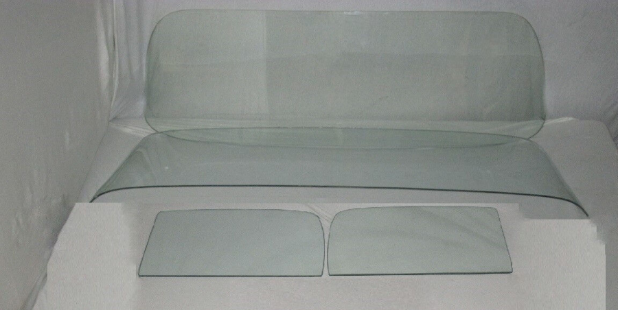 1955-1959 Chevrolet / GMC Cab Complete Glass Package Large Back Vent Delete CG-CVY-55-59-PU-B-VD
