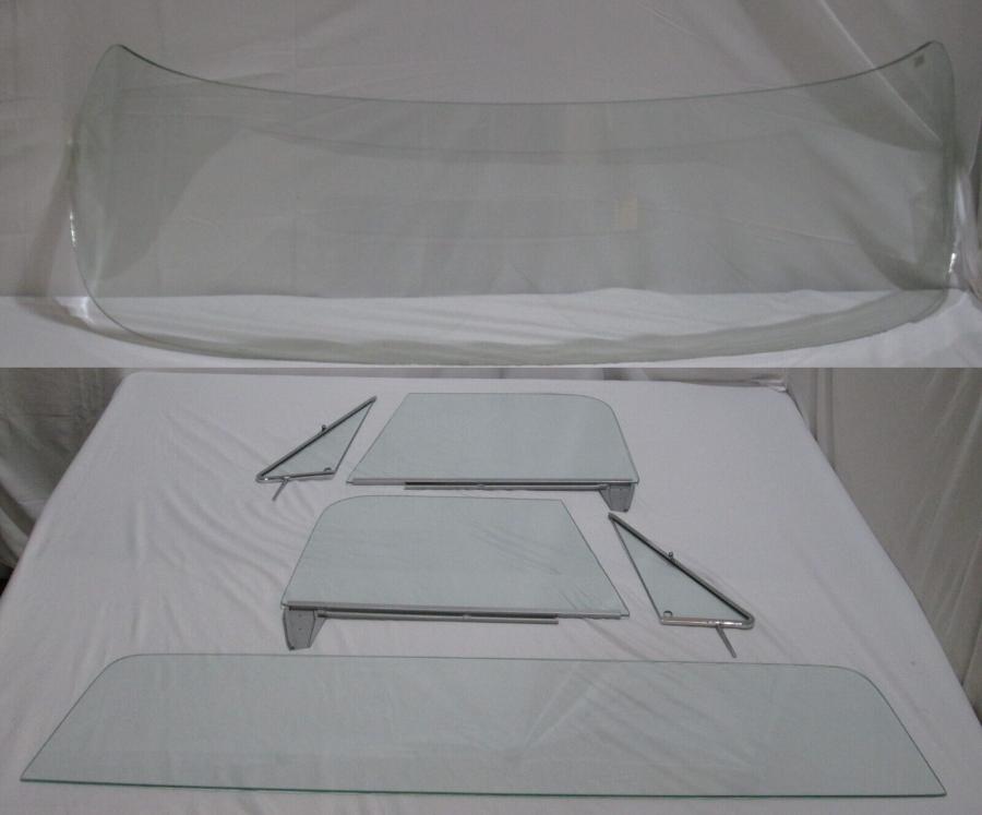 67-1972 Chevrolet / GMC Pickup Complete Flush Mount Glass Package Assembled Side Glass Set Large Back Glass CG-CVY-67-72-PU-B-NM-SSA