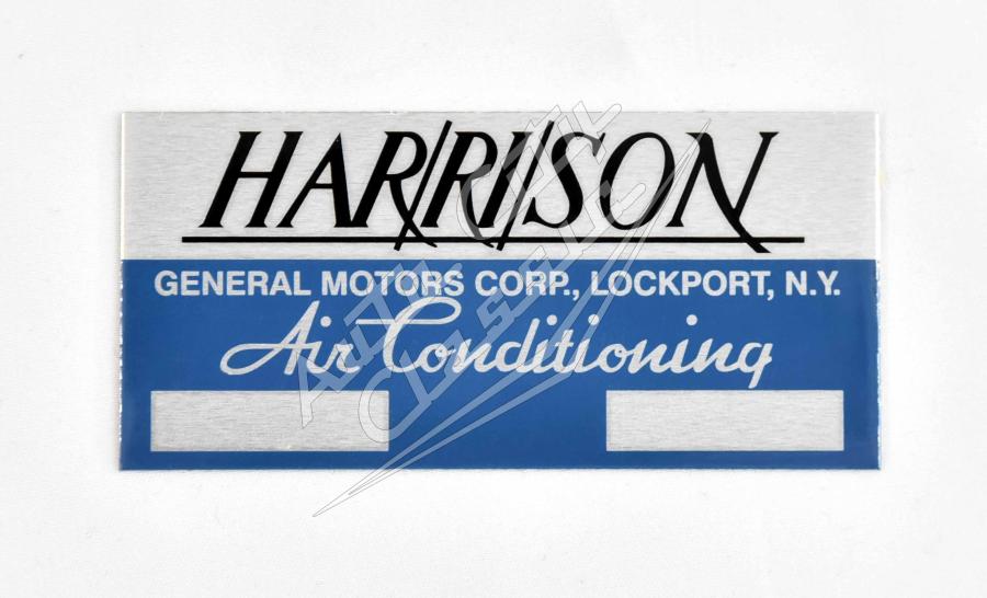 58 Chevrolet Harrison Air Conditioning Tag