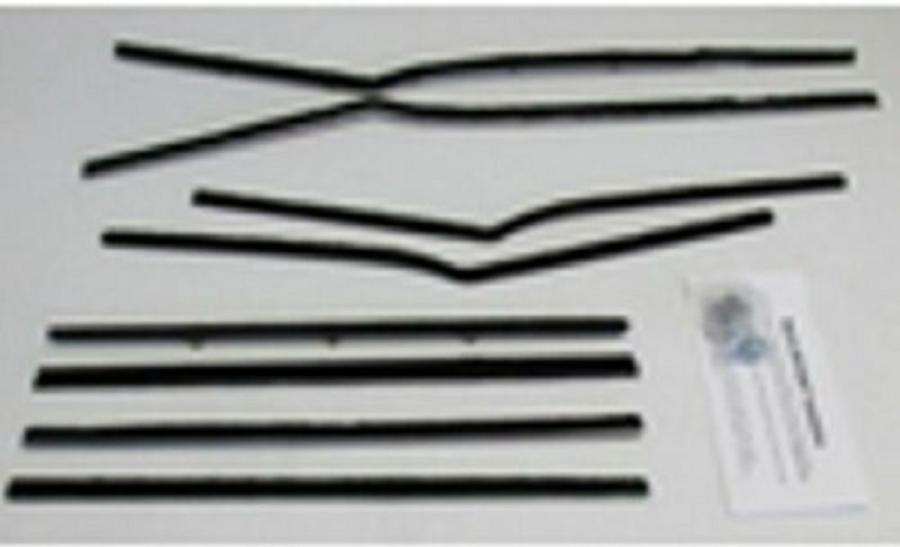 58 Chevrolet 2 Door Sedan Bel Air Window Weatherstrip Fuzzy Kit