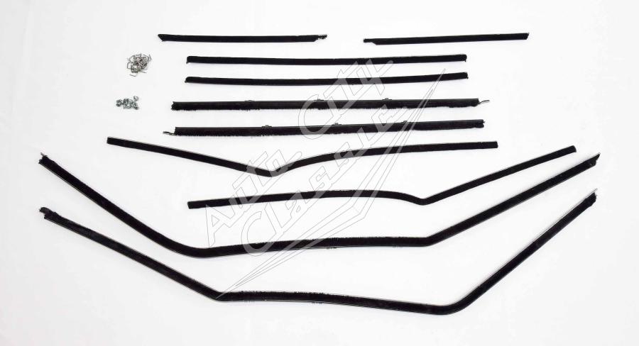 58 Chevrolet / Pontiac 4 Door Hardtop Window Weatherstrip Fuzzy Kit