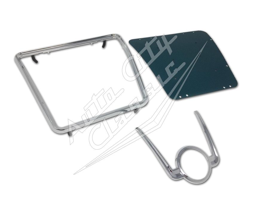 58 Chevrolet Impala Rear Speaker Grille, Outer Frame and "U" Shaped Retainer