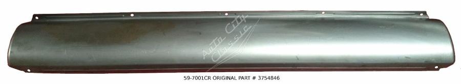 1959 Chevrolet Rear Center Bumper Valance Pan 59-7001CR