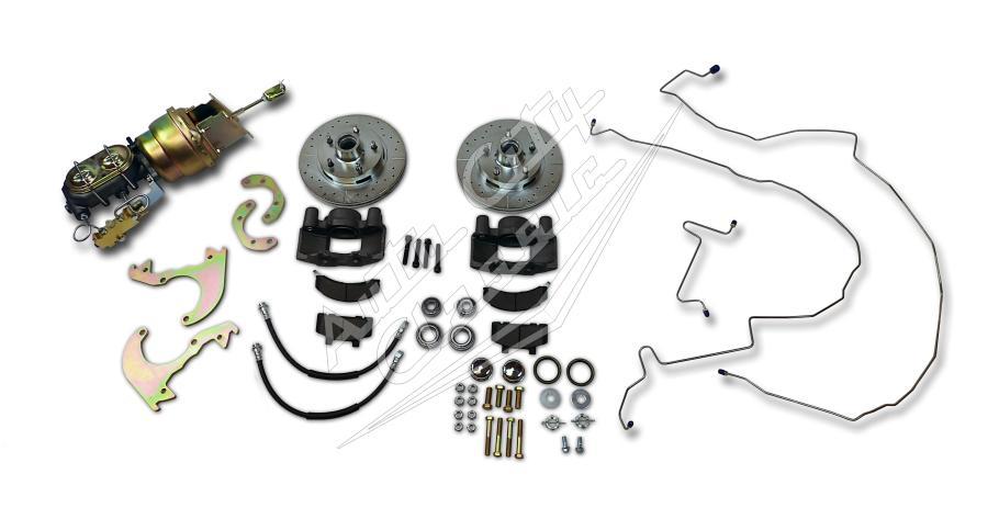 1958-1964 Chevrolet Passenger Cars Complete Gold 4 Wheel Disc Brake Conversion BRK-CVY-58-64-G