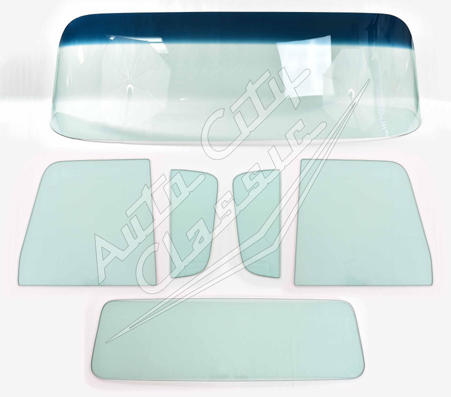 1955-1959 Chevrolet / GMC Cab Complete Glass Package Standard Rear Back Glass CGCP-55-59-PU-A