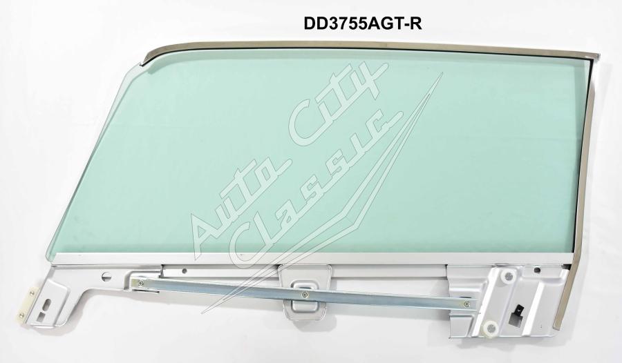 1967-1968 Ford Mustang / Mercury Cougar 2 Door Hardtop Right Assembled Door Glass D3755A