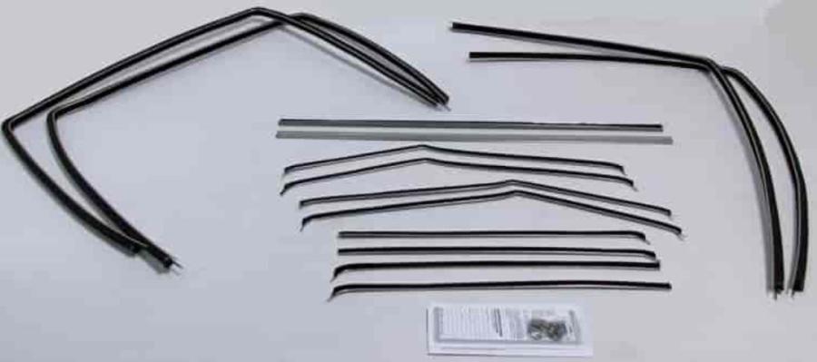 1955-1957 Chevrolet / Pontiac 4 Door Sedan Weatherstrip Fuzzy Kit FZ55574S-A