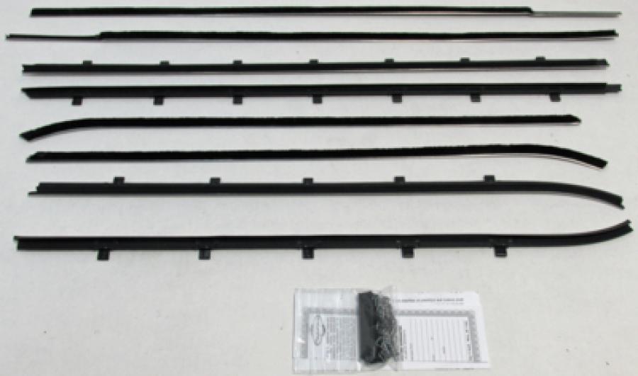 1961-1962 Chevrolet 2 Door Hardtop Bubbletop Weatherstrip Fuzzy Kit FZ61622B-BA