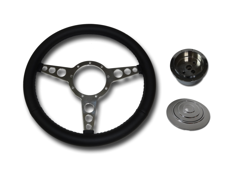 3 Spoke Black Flat Steering Wheel Kit SC1431-R/S