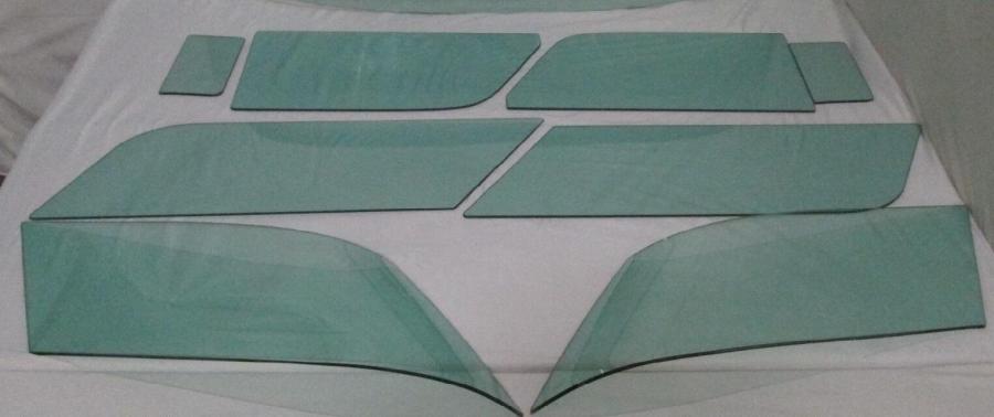 1955-1957 Chevrolet 2 Door Wagon 150 Curved 8 Piece Side Glass Set SS-5557CV2WAG1508P
