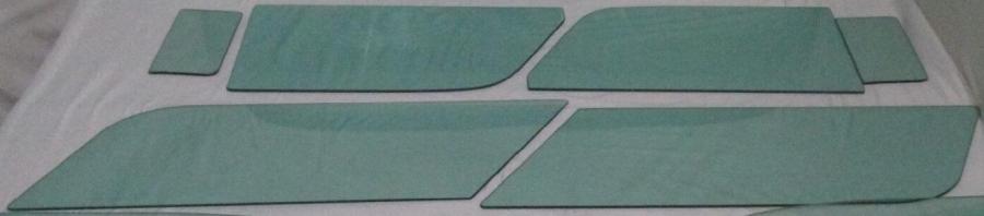 1955-1957 Chevrolet / Pontiac 4 Door Wagon Flat 6 Piece Side Glass Set SS-5557CV4WAG6P
