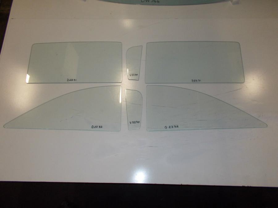1955-1956 Buick / Cadillac Coupe Convertible Side Glass Set SS-BC-55-56-CV