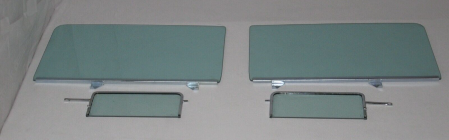 1955-1957 Chevrolet / Pontiac 2 Door Wagon Assembled 4 Piece Side Glass Set and Rear Quarters 5557AFS210W6P