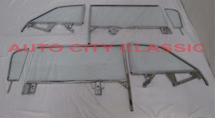 1959-1960 Buick/ Chevrolet / Oldsmobile/ Pontiac Convertible Assembled Side Glass Set SSA-5960CVCNV