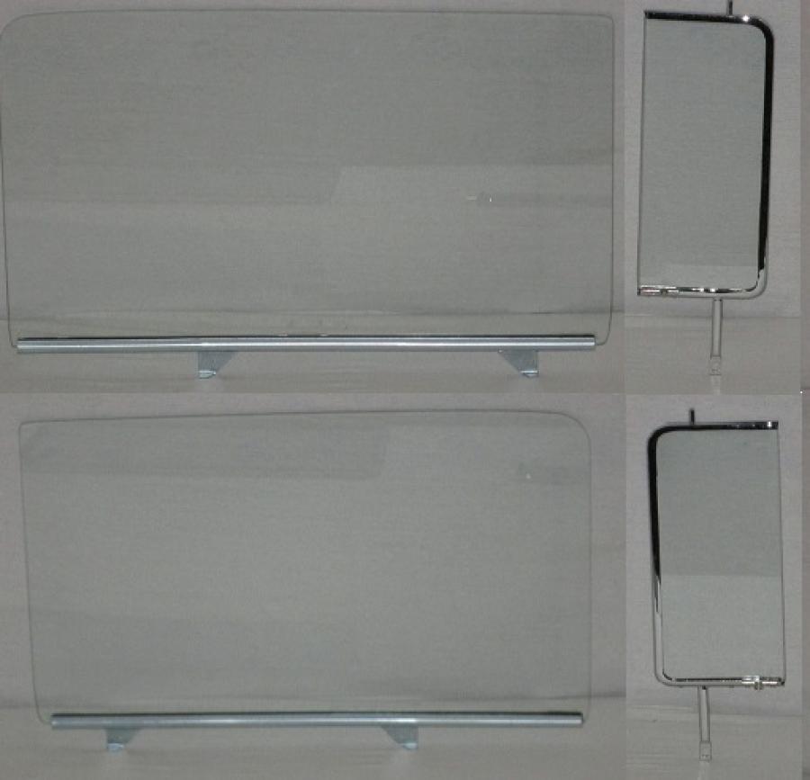 1955-1957 Chevrolet 2 Door Sedan Delivery Assembled Side Glass Set SSA-CVY-55-57-SD-DEL