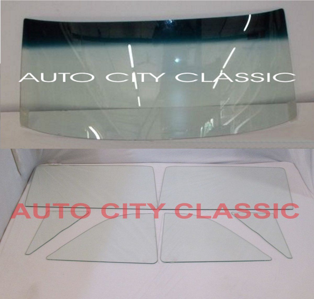 1961-1962 Ford and Mercury Convertible Windshield and Side Glass Set 6062FMCONVWSS