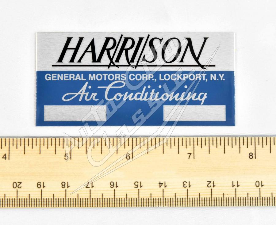 58 Chevrolet Harrison Air Conditioning Tag 