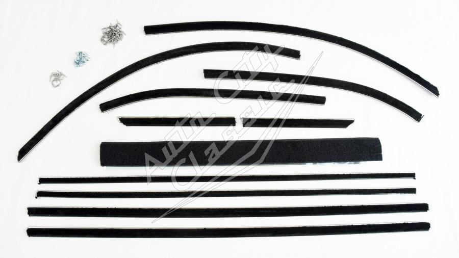 58 Chevrolet / Pontiac Sport Coupe Hardtop Window Weatherstrip Fuzzy Kit