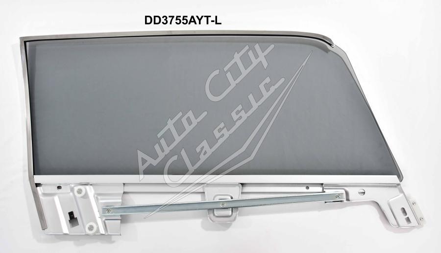 1967-1968 Ford Mustang / Mercury Cougar 2 Door Hardtop Left Assembled Door Glass D3756A