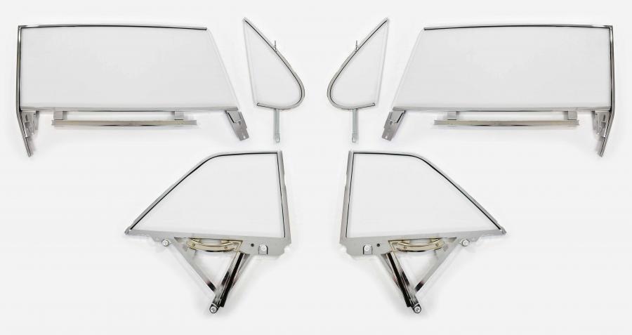 1962 Buick / Chevrolet / Oldsmobile / Pontiac 2 Door Hardtop Assembled Side Glass Set SSA-BCOP-62-2H