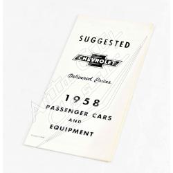 58 Chevrolet Passenger Cars Delivered Price Brochure
