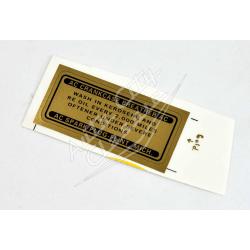 1958 Chevrolet Crank Case Breather Decal