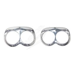 58 Chevrolet Passenger Cars Chrome Headlight Bezel Trim Panels