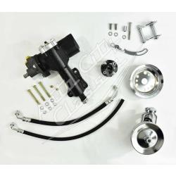 1955-1957 Chevrolet Small Block 500 Series Power Steering Conversion Side Mount Chrome Pump 5557PSC500-SM-C