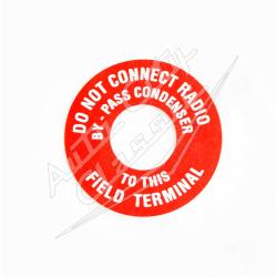 58 Chevrolet Generator Warning Tag