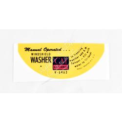 58 Chevrolet Passenger Cars Windshield Washer Bottle Decal
