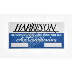 58 Chevrolet Harrison Air Conditioning Tag