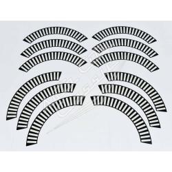 58 Chevrolet Passenger Cars Wheel Cover Decal Kit- 12 Pieces