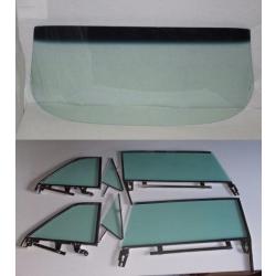 1963-1964 Buick / Chevrolet / Oldsmobile / Pontiac Convertible Complete Glass Package Assembled Side Set CG-BCOP-63-64-CV-SSA ORIGINAL GREEN TINT
