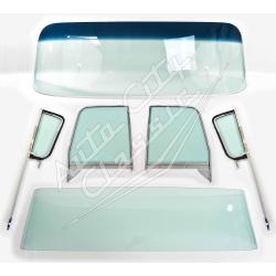 1955-1959 Chevrolet / GMC Cab Complete Glass Package Large Back and Post Assembled Side Glass Set CG-CVY-55-59-PU-B-SSAP