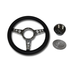 3 Spoke Black Flat Steering Wheel Kit SC1431-R/S