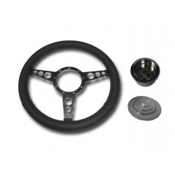 3 Spoke Grey Flat Steering Wheel Kit SC1432R/S