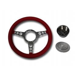 3 Spoke Red Flat Steering Wheel Kit SC1433R/S