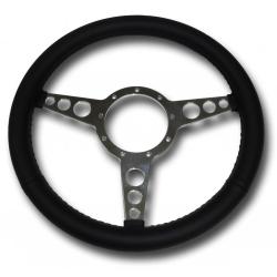 30" Street / Hot Rod Stainless Column Shift Tilt Steering Column with Flat 3 Spoke Wheel Kit SC7002C/P-1431