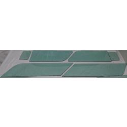1955-1957 Chevrolet / Pontiac 4 Door Wagon Flat 6 Piece Side Glass Set SS-5557CV4WAG6P