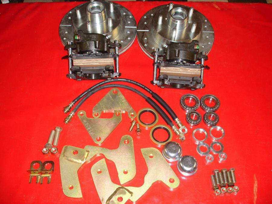 1949 1950 1951 1952 1953 FORD PASSENGER CAR FRONT DISC BRAKE CONVERSION DRILLED ROTORS